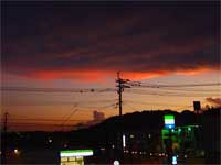 夕焼け空・・・飛胡